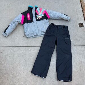 Stylish Kids snow outfit. Jacket and pants. Size 14/16